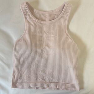 Lululemon Athletica Light Pink Ribbed Tank Top